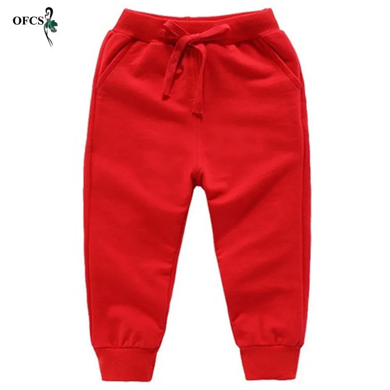 MaisonVerde® Cotton Kids’ Sport Pants – Unisex Casual Joggers for 2–10 Years