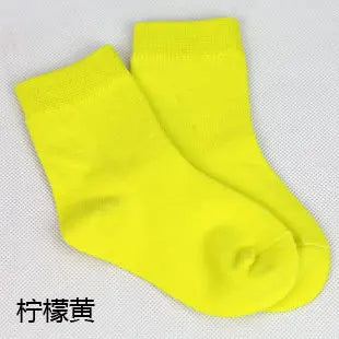 MaisonVerde® 20-Piece (10 Pair) Kids’ Cotton Socks – Candy Colours for Boys & Girls, 1–9 Years