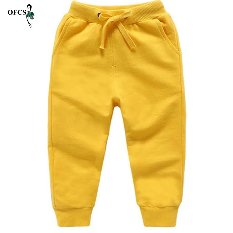 MaisonVerde® Cotton Kids’ Sport Pants – Unisex Casual Joggers for 2–10 Years