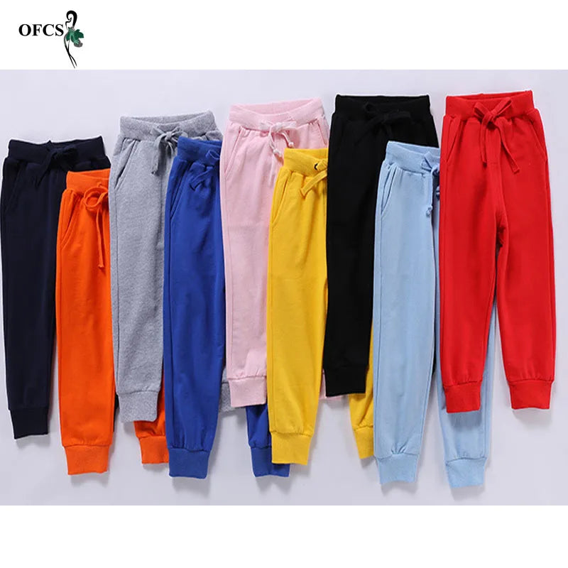 MaisonVerde® Cotton Kids’ Sport Pants – Unisex Casual Joggers for 2–10 Years