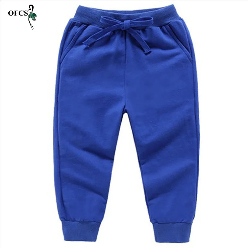 MaisonVerde® Cotton Kids’ Sport Pants – Unisex Casual Joggers for 2–10 Years