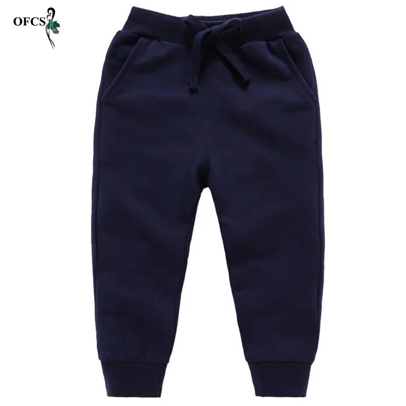 MaisonVerde® Cotton Kids’ Sport Pants – Unisex Casual Joggers for 2–10 Years
