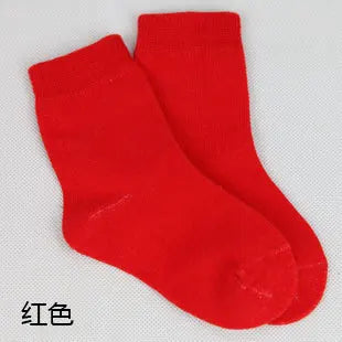 MaisonVerde® 20-Piece (10 Pair) Kids’ Cotton Socks – Candy Colours for Boys & Girls, 1–9 Years