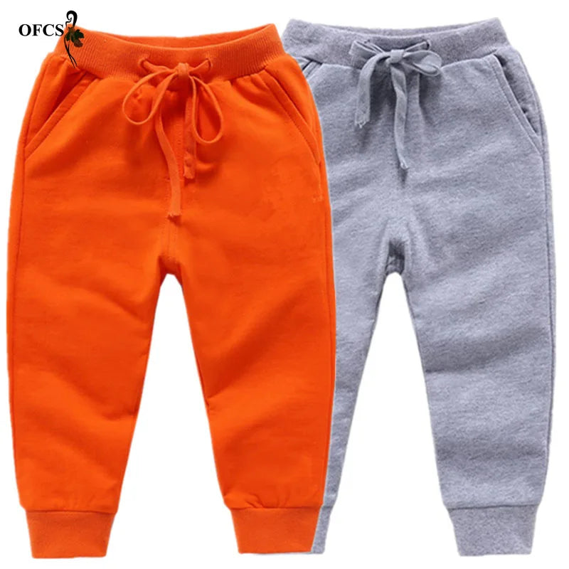 MaisonVerde® Cotton Kids’ Sport Pants – Unisex Casual Joggers for 2–10 Years