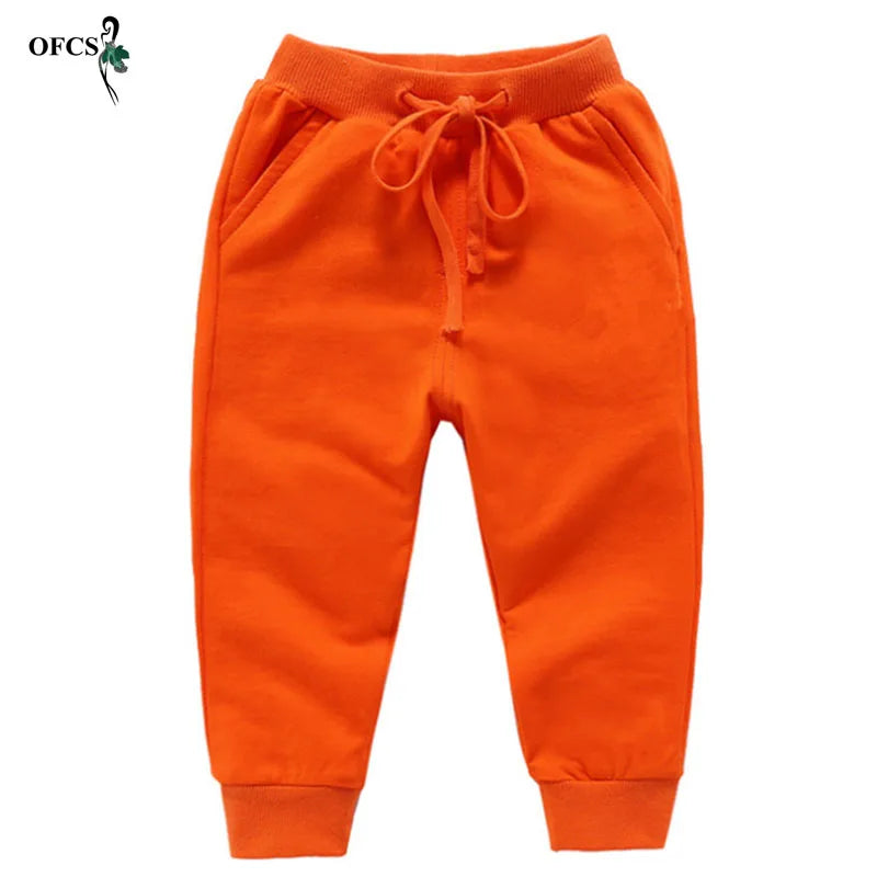 MaisonVerde® Cotton Kids’ Sport Pants – Unisex Casual Joggers for 2–10 Years