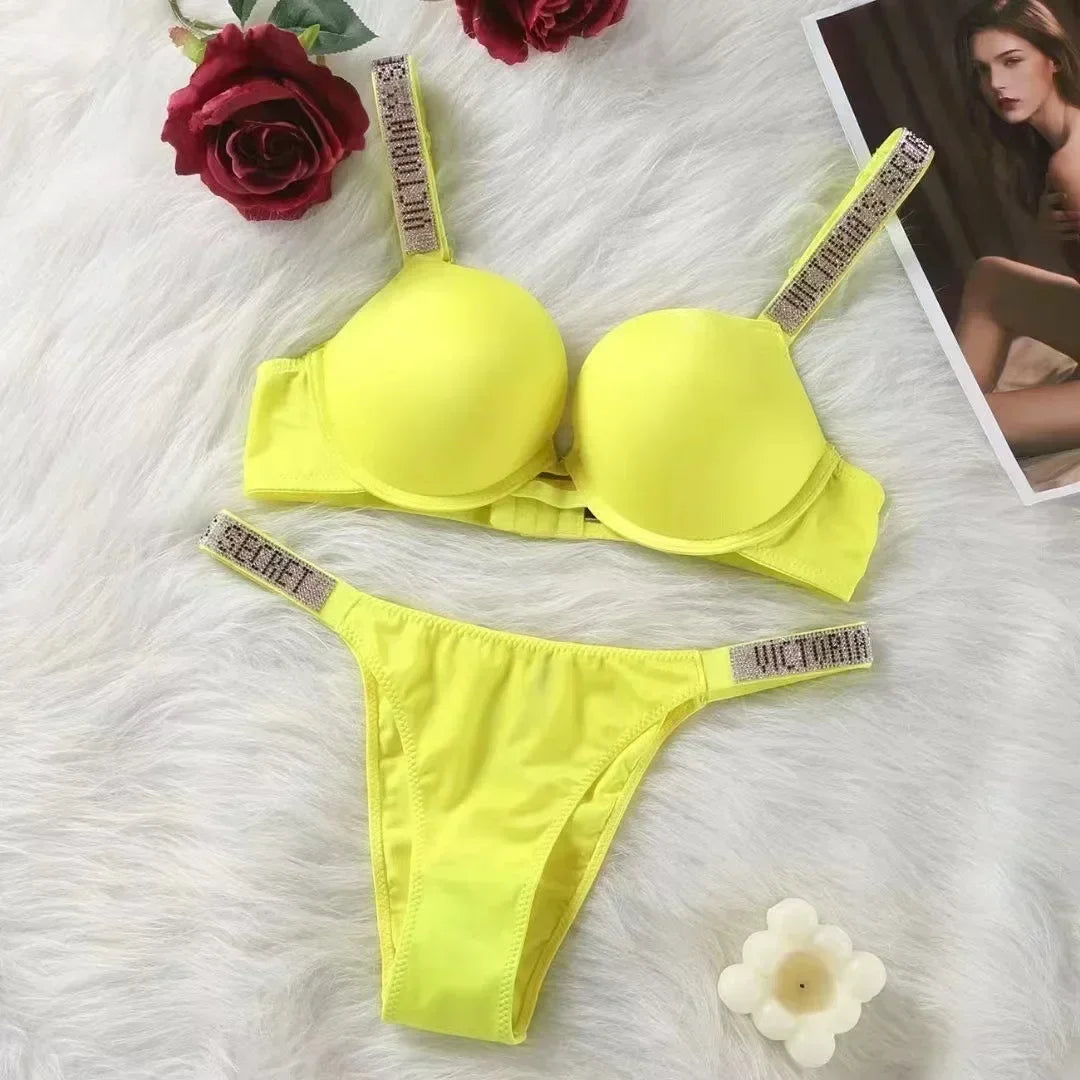 MaisonVerde® 2025 Seamless Push-Up Lingerie Set – Breathable Underwire Bra & Briefs | Everyday Shaping Support Inspired by Victoria’s Secret