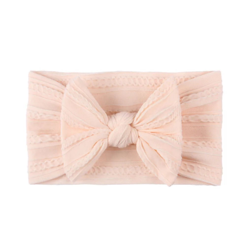 MaisonVerde® Baby Girl Headband – Soft Cotton Nylon Bow | 6M–6Y Adjustable Fit