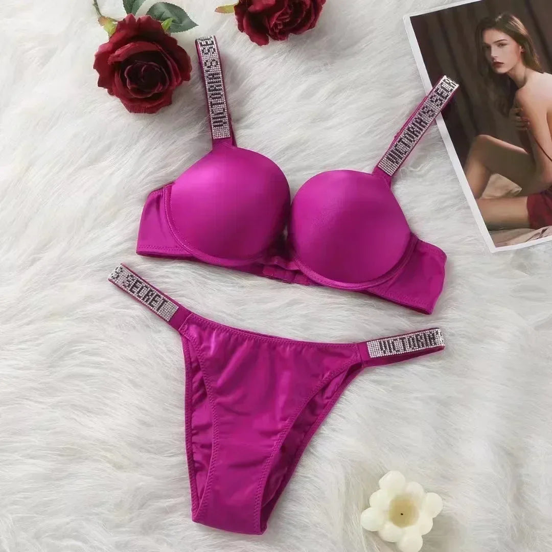 MaisonVerde® 2025 Seamless Push-Up Lingerie Set – Breathable Underwire Bra & Briefs | Everyday Shaping Support Inspired by Victoria’s Secret