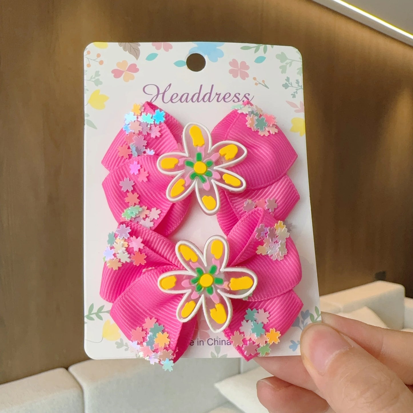 MaisonVerde® 2-Piece Hair Bow Clips – Fashion Ribbon Barrettes for Girls | Solid Colour Cheer Hair Accessories