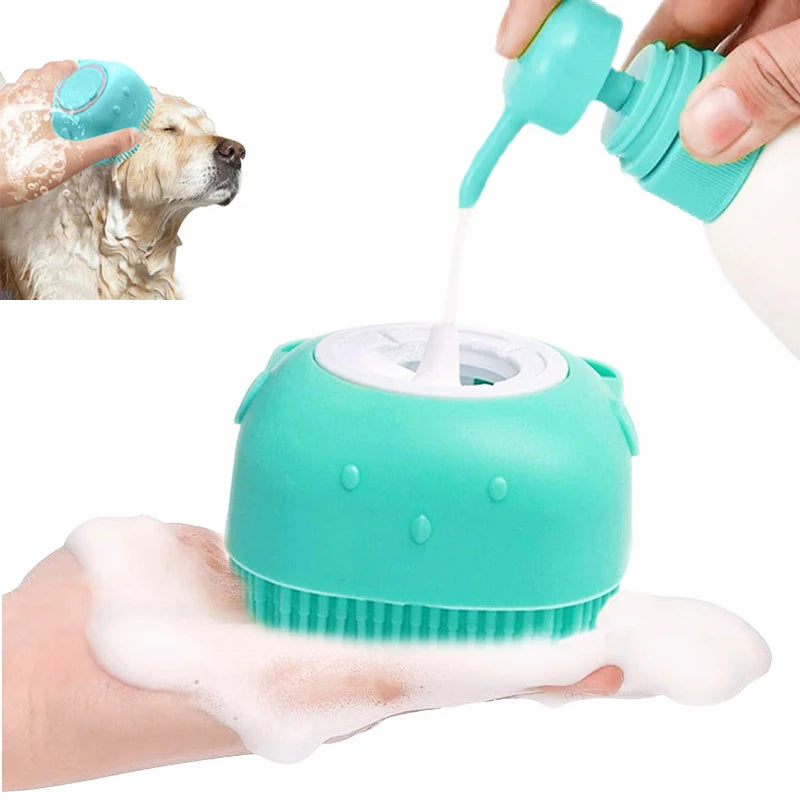 MaisonVerde® 3-in-1 Silicone Pet Bathing Brush – Grooming Tool with Shampoo Dispenser & Massager for Dogs & Cats | Free Shipping