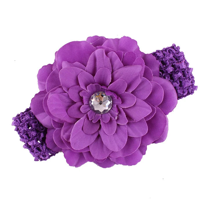 MaisonVerde® Baby Girl Floral Bow Turban Headband – Newborn & Toddler Hair Accessory