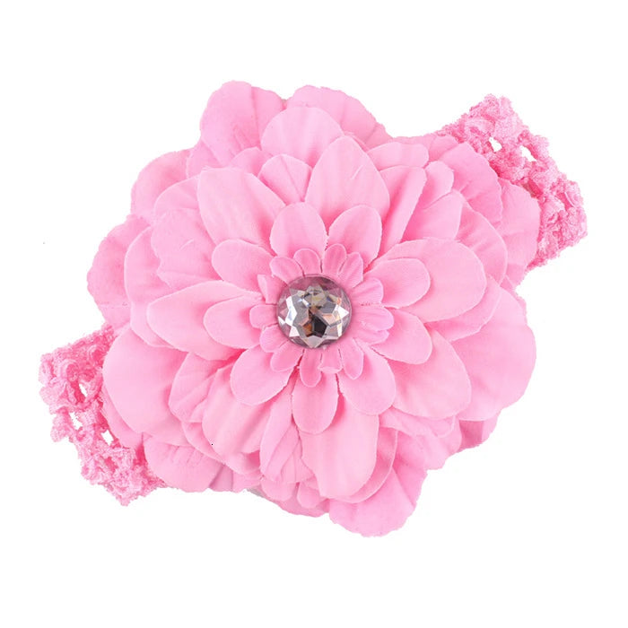 MaisonVerde® Baby Girl Floral Bow Turban Headband – Newborn & Toddler Hair Accessory