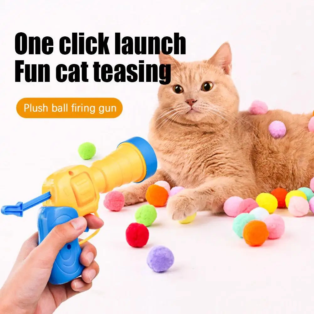 Interactive Cat Launcher Toy – Shooting Ball Game for Kittens & Pets