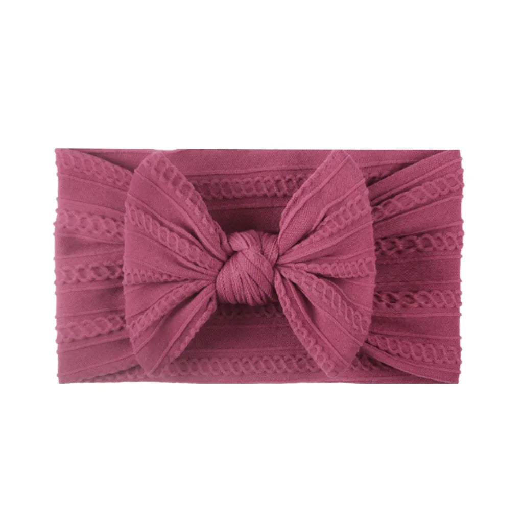 MaisonVerde® Baby Girl Headband – Soft Cotton Nylon Bow | 6M–6Y Adjustable Fit