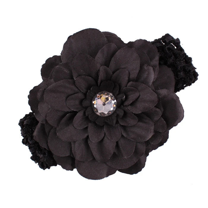 MaisonVerde® Baby Girl Floral Bow Turban Headband – Newborn & Toddler Hair Accessory