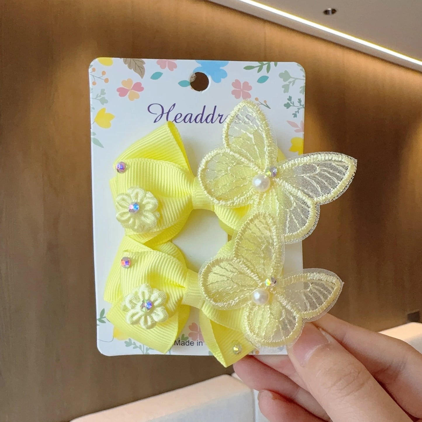 MaisonVerde® 2-Piece Hair Bow Clips – Fashion Ribbon Barrettes for Girls | Solid Colour Cheer Hair Accessories
