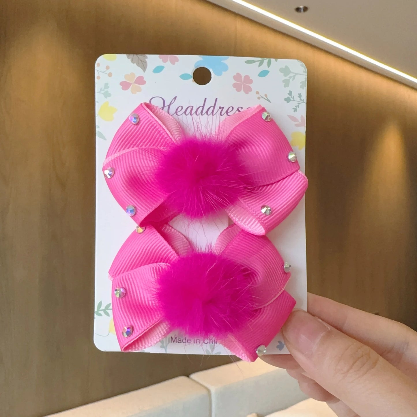 MaisonVerde® 2-Piece Hair Bow Clips – Fashion Ribbon Barrettes for Girls | Solid Colour Cheer Hair Accessories