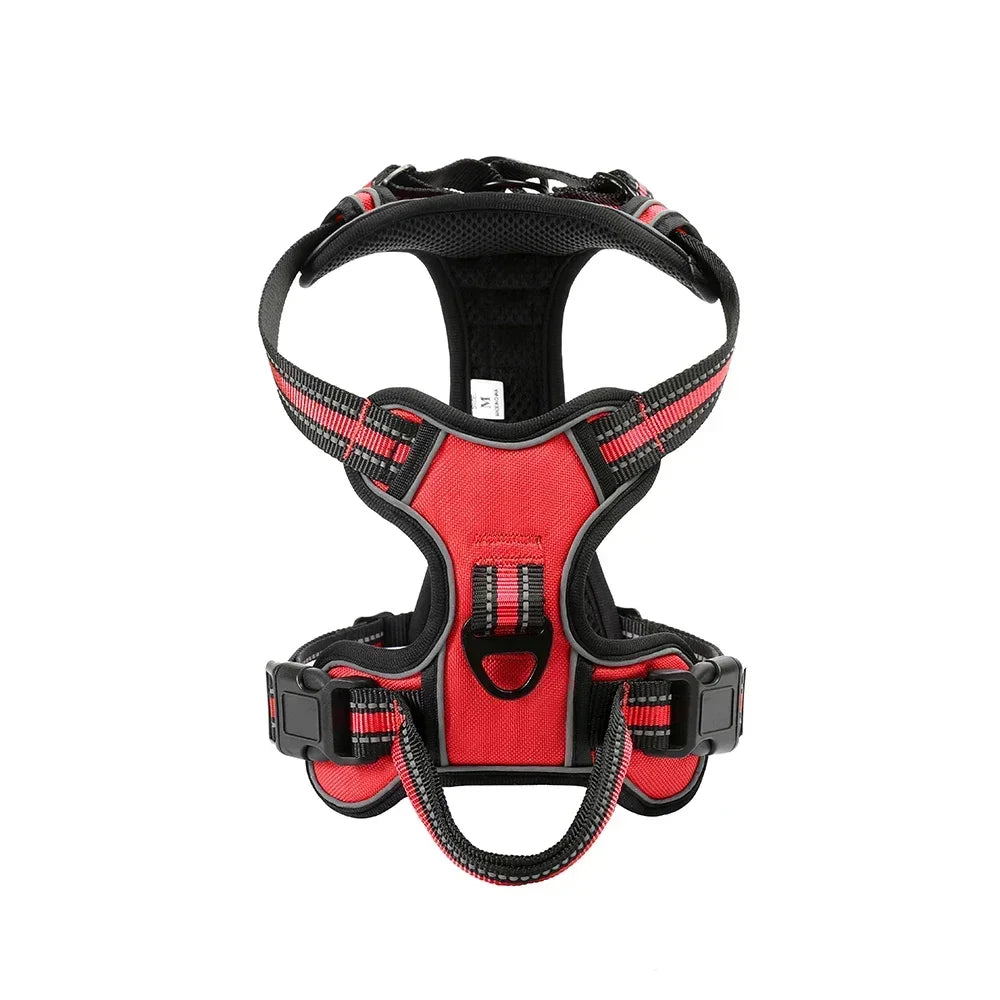 Adjustable Nylon Dog Harness Vest – Reflective, Breathable & No‑Pull Design for Small to Large Dogs