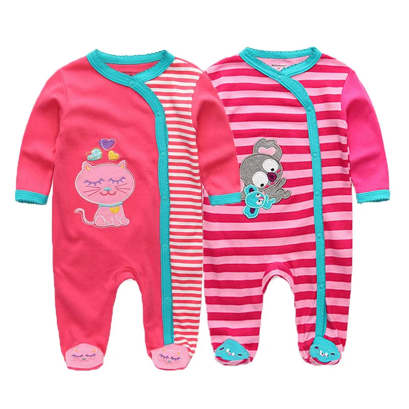 MaisonVerde® Kiddiezoom 2-Piece Baby Romper Set – 100% Cotton Long Sleeve Jumpsuit (0–12 Months)