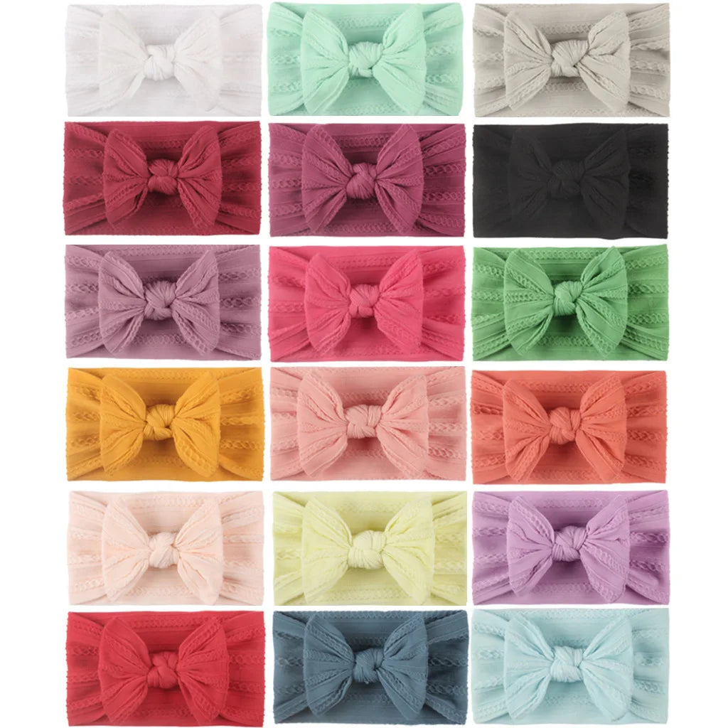 MaisonVerde® Baby Girl Headband – Soft Cotton Nylon Bow | 6M–6Y Adjustable Fit
