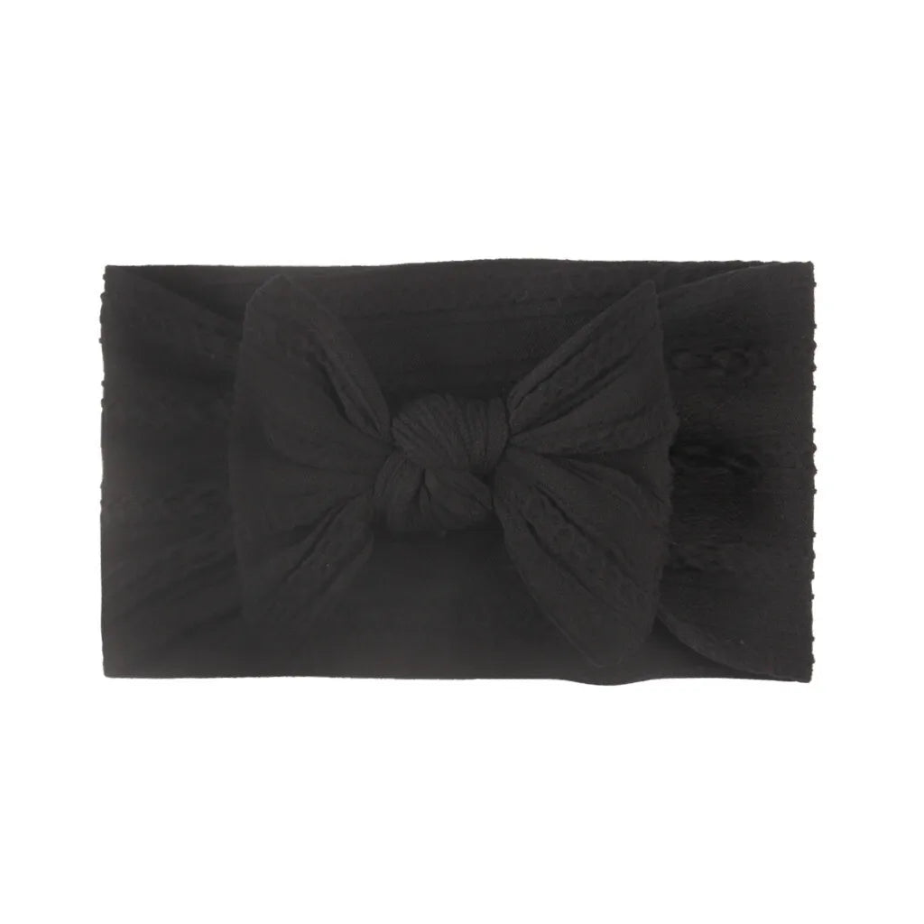 MaisonVerde® Baby Girl Headband – Soft Cotton Nylon Bow | 6M–6Y Adjustable Fit
