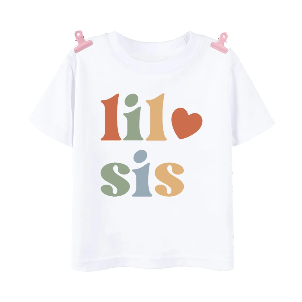 MaisonVerde® Matching Big Brother & Little Brother T-Shirts – Sibling Short Sleeve Tees for Kids | Summer Family Outfit