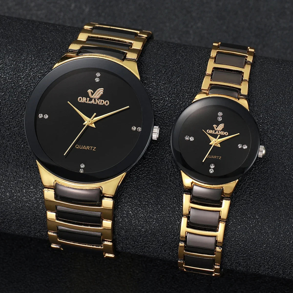 MaisonVerde® Couple’s Quartz Watch Set – Stainless Steel Fashion Wristwatches for Men & Women | Elegant Everyday Matching Timepieces