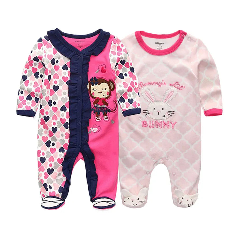MaisonVerde® Kiddiezoom 2-Piece Baby Romper Set – 100% Cotton Long Sleeve Jumpsuit (0–12 Months)