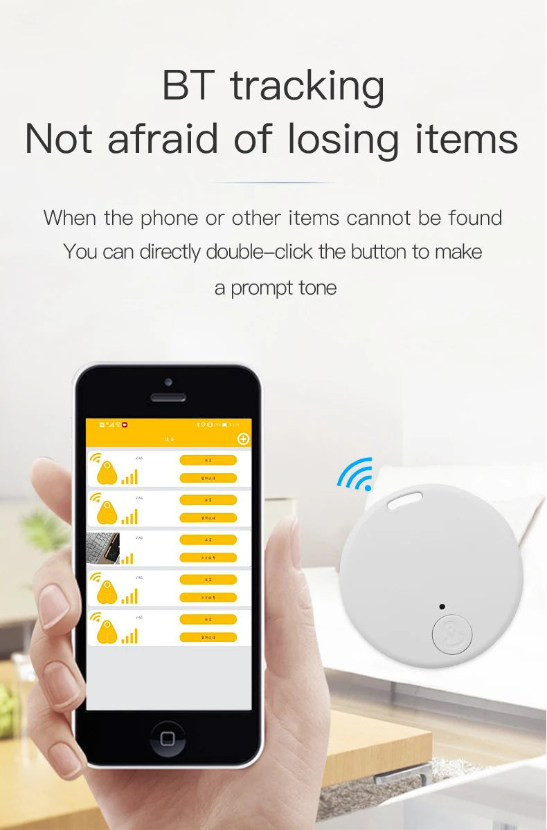 Mini Bluetooth GPS Tracker – Anti-Lost Smart Tag for Keys, Pets & Wallets