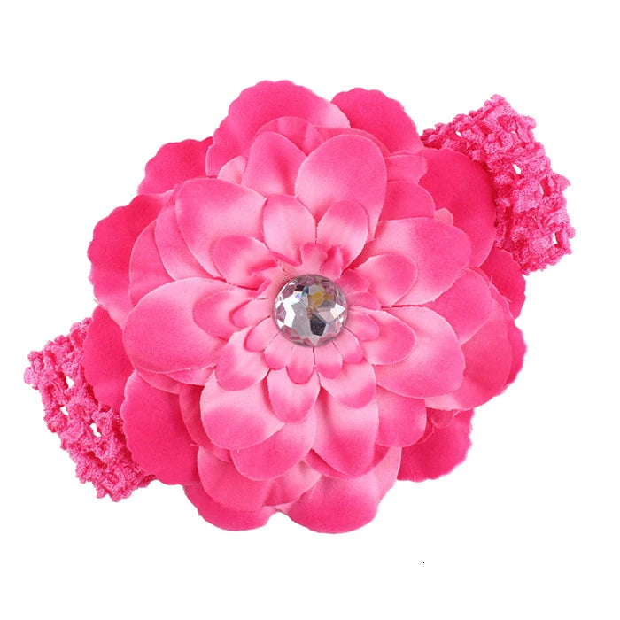 MaisonVerde® Baby Girl Floral Bow Turban Headband – Newborn & Toddler Hair Accessory