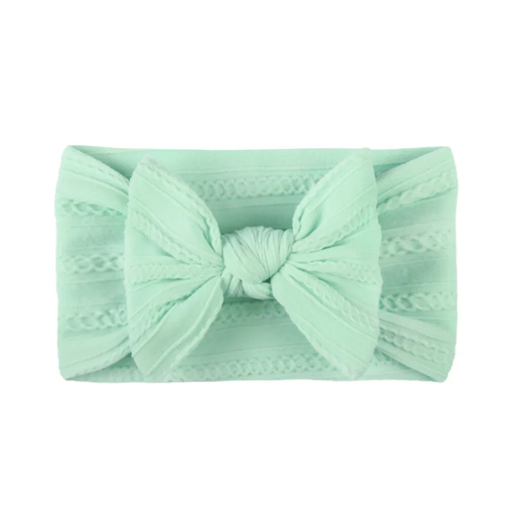 MaisonVerde® Baby Girl Headband – Soft Cotton Nylon Bow | 6M–6Y Adjustable Fit