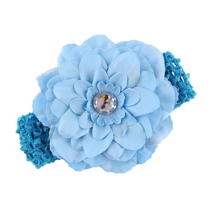 MaisonVerde® Baby Girl Floral Bow Turban Headband – Newborn & Toddler Hair Accessory