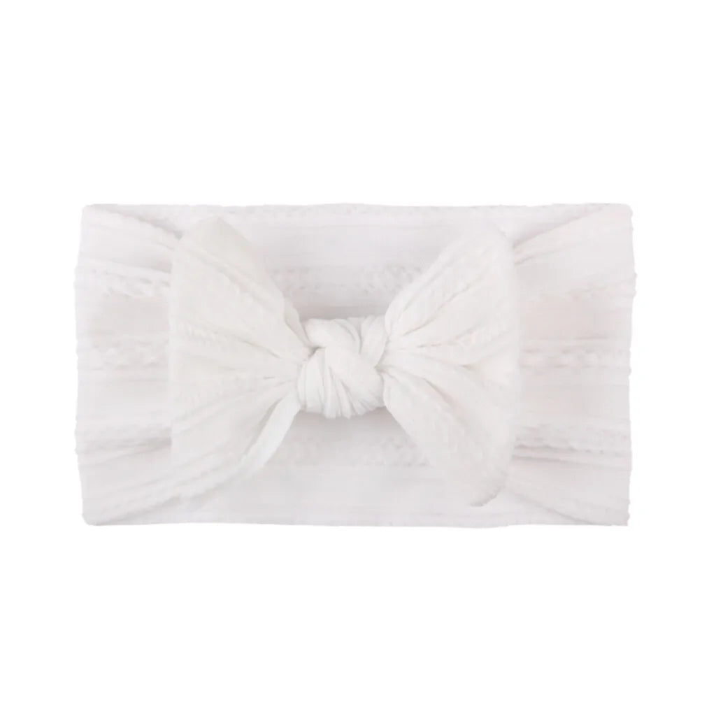 MaisonVerde® Baby Girl Headband – Soft Cotton Nylon Bow | 6M–6Y Adjustable Fit