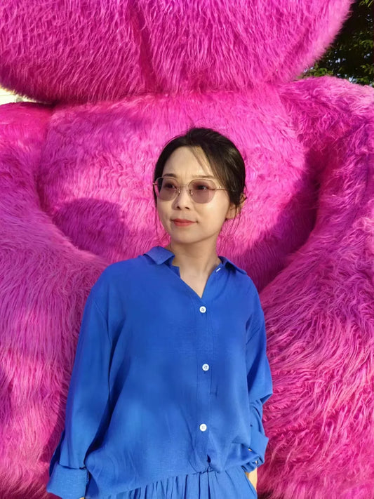 MaisonVerde® Linen Two-Piece Set for Women – Autumn Long Sleeve Button Shirt & Loose Straight Pants | Casual Minimalist Loungewear Suit