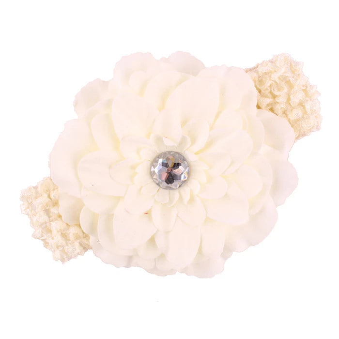 MaisonVerde® Baby Girl Floral Bow Turban Headband – Newborn & Toddler Hair Accessory