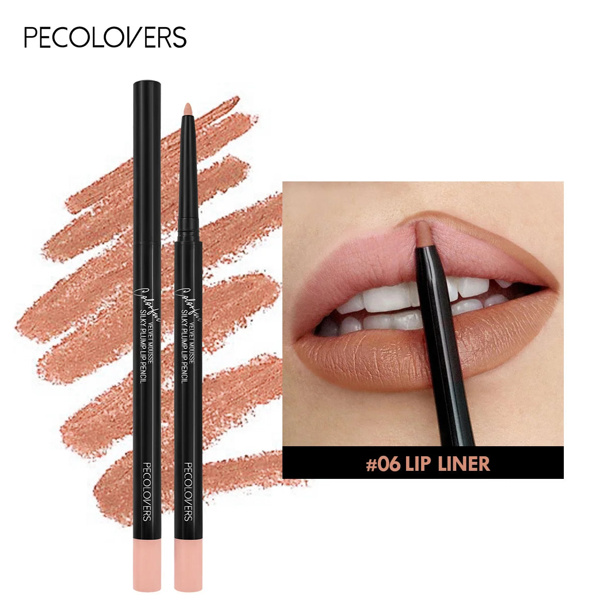 Waterproof Matte Lipliner Pencil – Long‑Lasting, Non‑Stick & Moisturising (12 Colours)