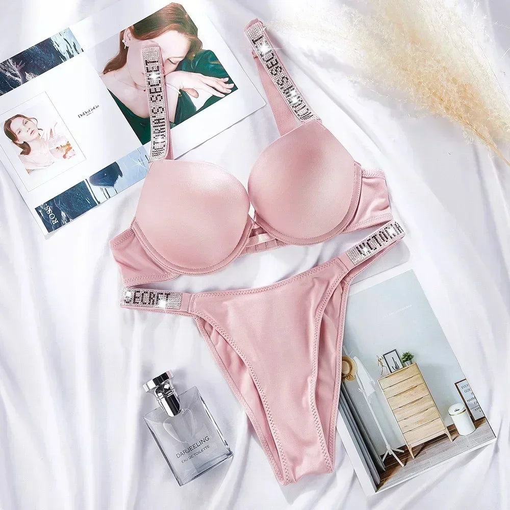 MaisonVerde® 2025 Seamless Push-Up Lingerie Set – Breathable Underwire Bra & Briefs | Everyday Shaping Support Inspired by Victoria’s Secret