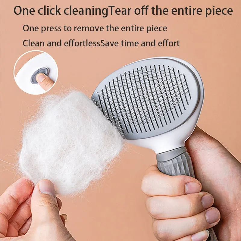 Pet Dog & Cat Hair Remover Brush – Gentle Grooming Comb for Loose Hair, Knots & Dander
