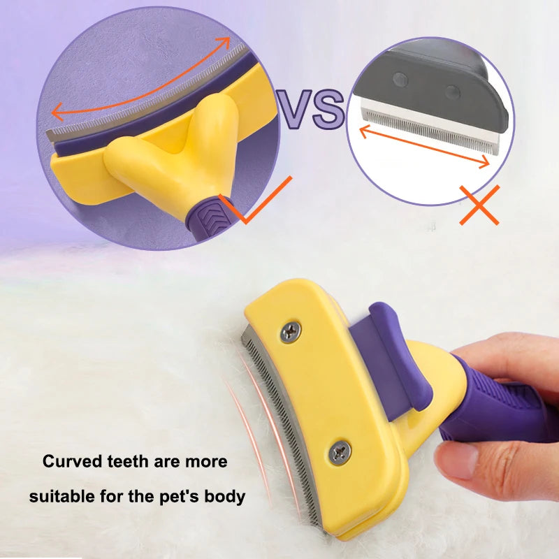 MaisonVerde® Stainless Steel Grooming Comb – Knot-Remover & Deshedding Brush for Dogs & Cats