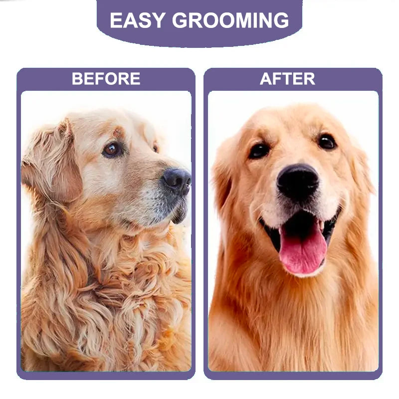 MaisonVerde® Stainless Steel Grooming Comb – Knot-Remover & Deshedding Brush for Dogs & Cats