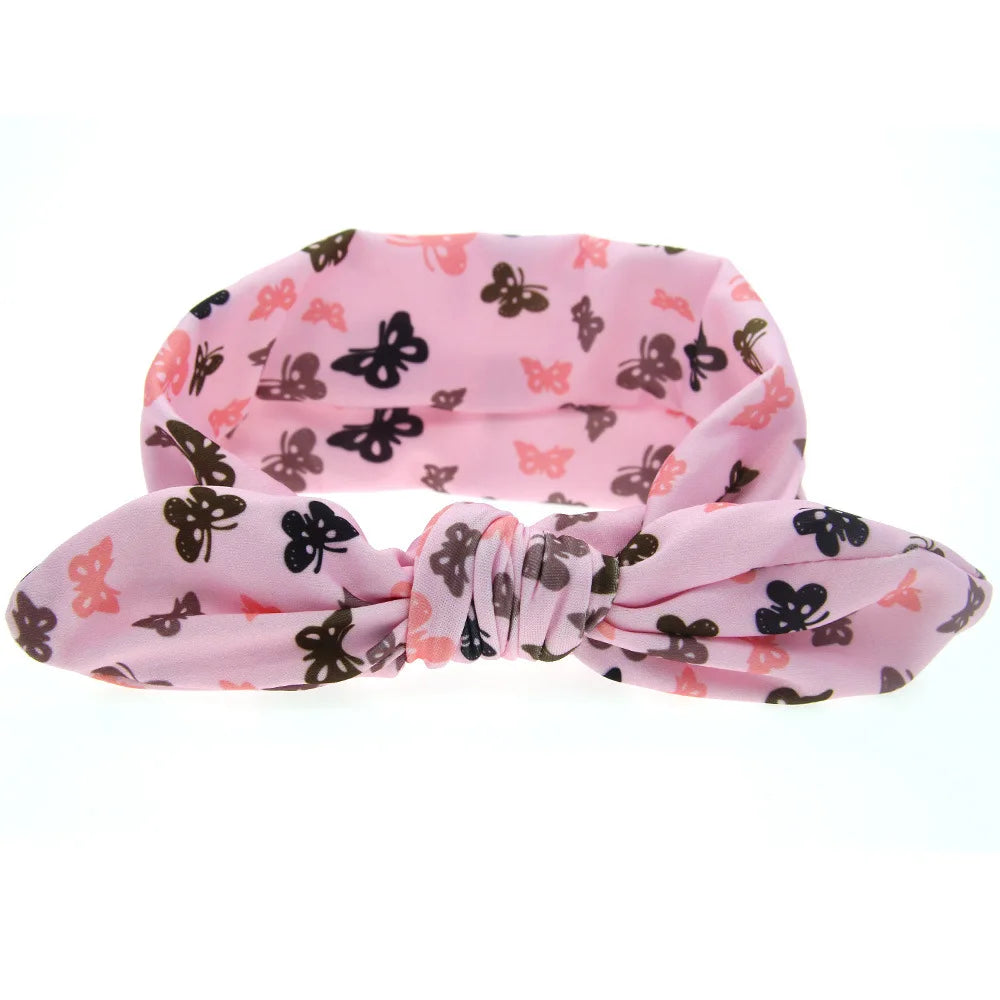 MaisonVerde® Baby Girl Rabbit Ear Bow Headband – Cute Infant & Toddler Hair Accessory