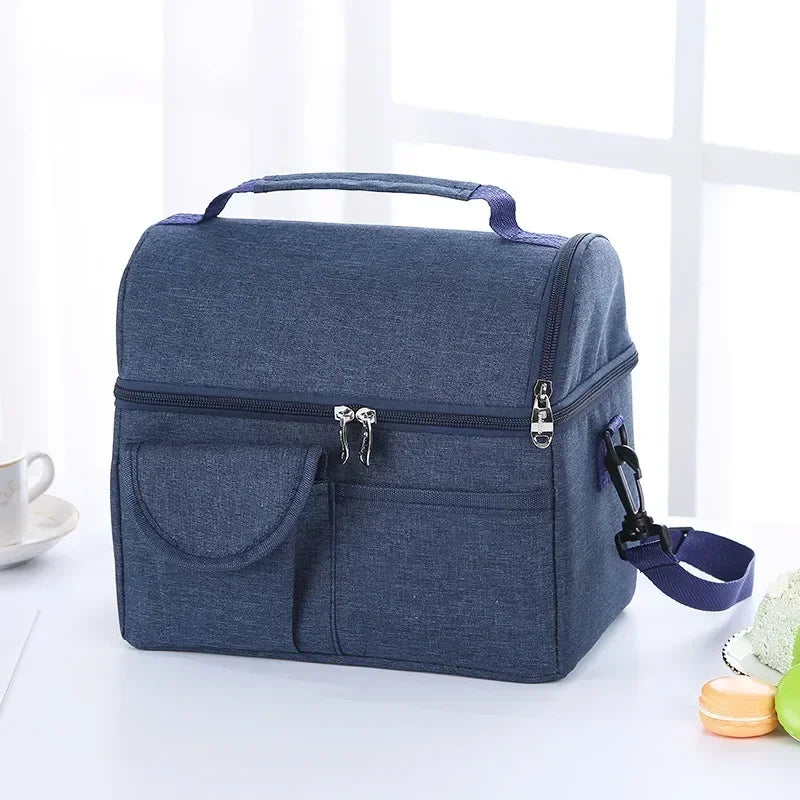 MaisonVerde® Reusable Insulated Lunch Bag – 8L Leakproof Thermal Cooler for Women & Men | Waterproof Nylon Meal Box Tote