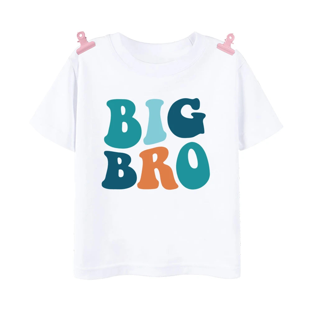MaisonVerde® Matching Big Brother & Little Brother T-Shirts – Sibling Short Sleeve Tees for Kids | Summer Family Outfit