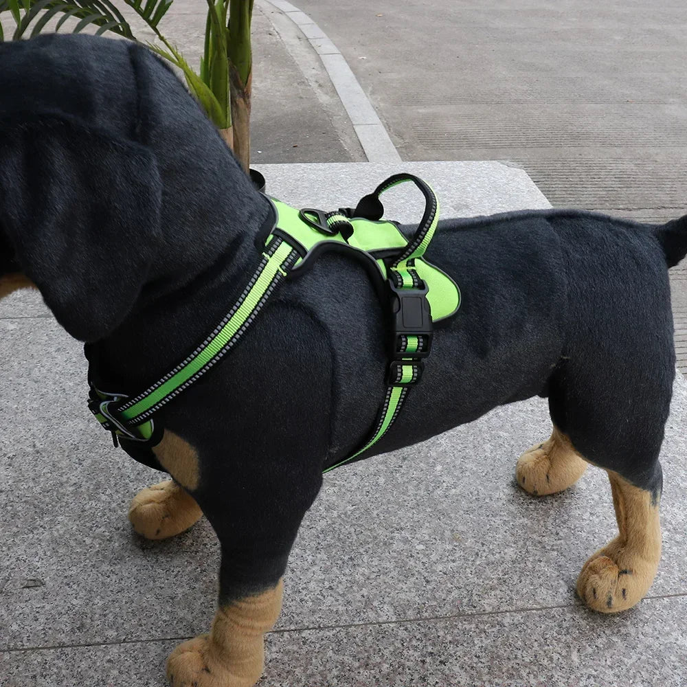 Adjustable Nylon Dog Harness Vest – Reflective, Breathable & No‑Pull Design for Small to Large Dogs