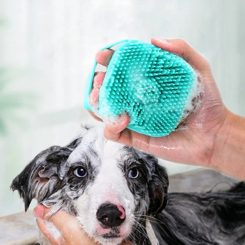 MaisonVerde® 3-in-1 Silicone Pet Bathing Brush – Grooming Tool with Shampoo Dispenser & Massager for Dogs & Cats | Free Shipping