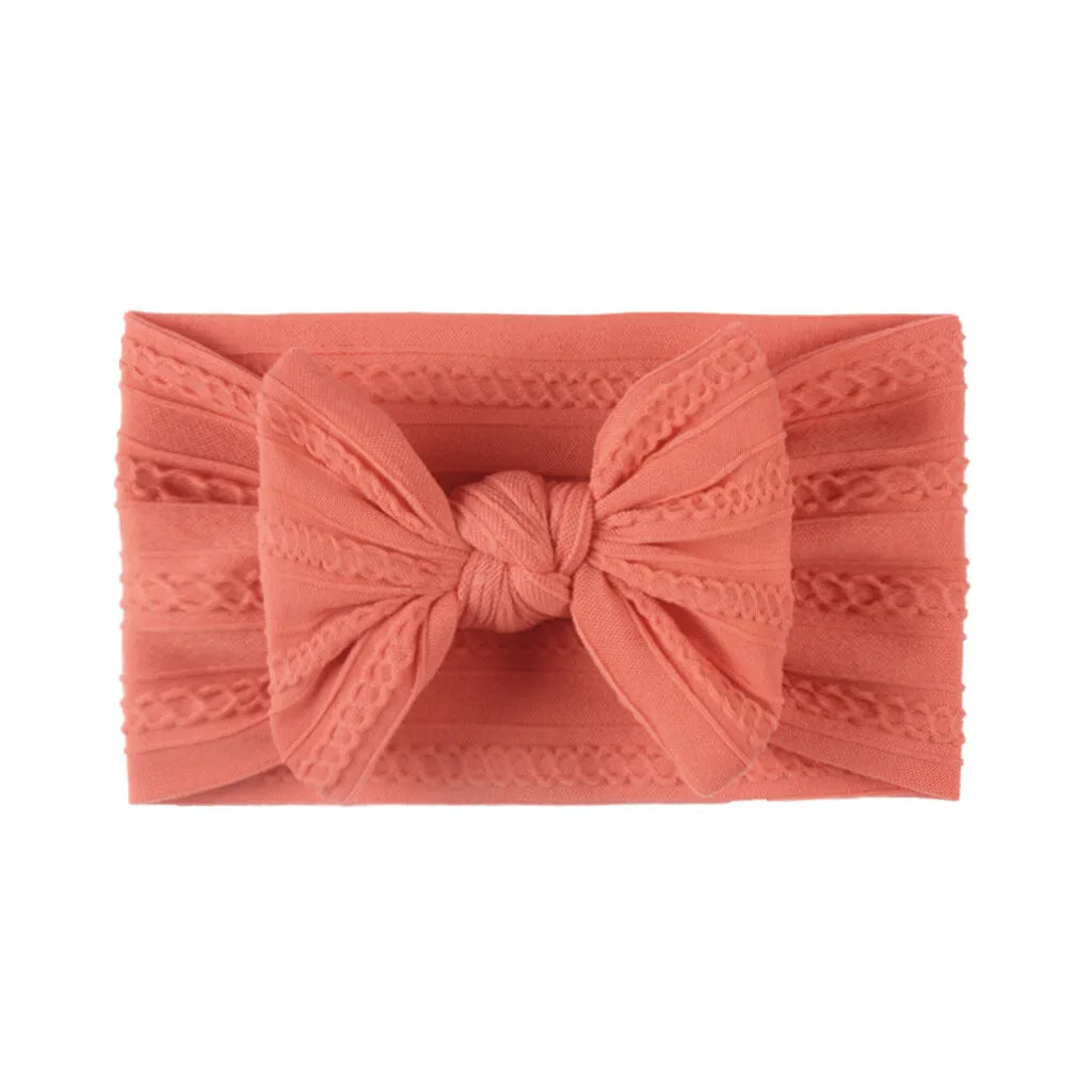 MaisonVerde® Baby Girl Headband – Soft Cotton Nylon Bow | 6M–6Y Adjustable Fit
