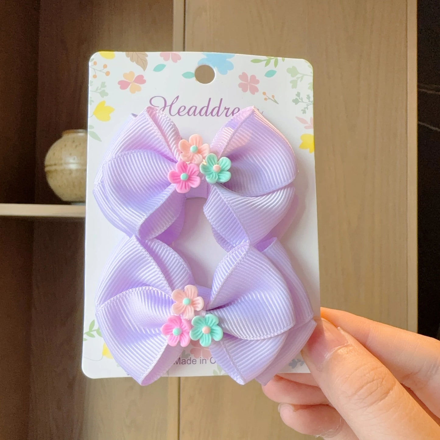 MaisonVerde® 2-Piece Hair Bow Clips – Fashion Ribbon Barrettes for Girls | Solid Colour Cheer Hair Accessories
