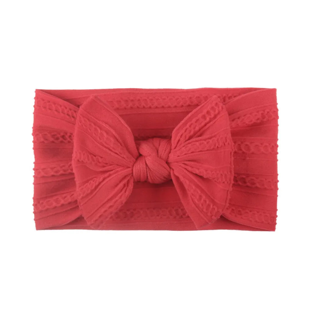 MaisonVerde® Baby Girl Headband – Soft Cotton Nylon Bow | 6M–6Y Adjustable Fit