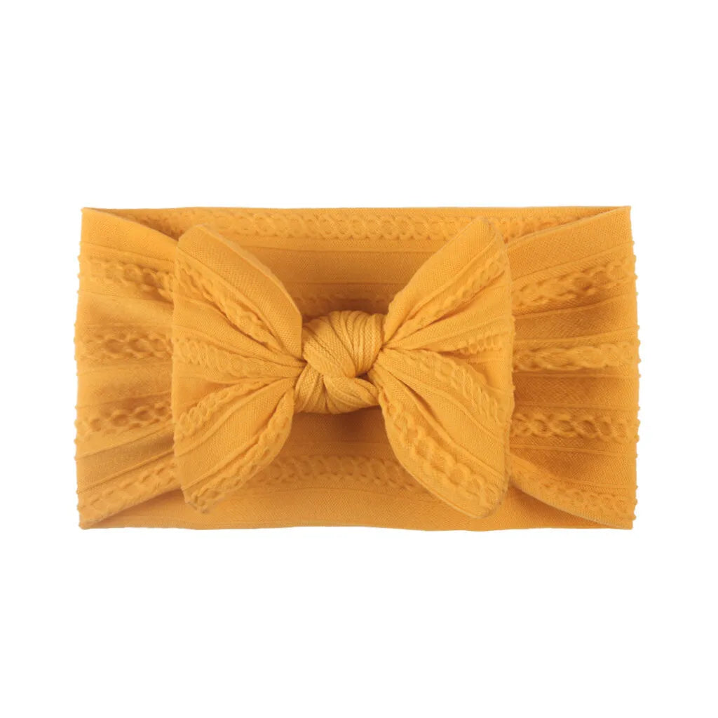 MaisonVerde® Baby Girl Headband – Soft Cotton Nylon Bow | 6M–6Y Adjustable Fit