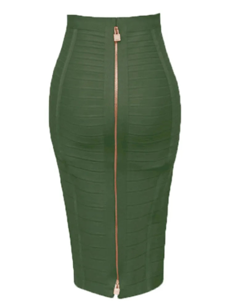 MaisonVerde® Women’s Plus Size Rayon Bandage Mini Skirt – 13 Colours, A-Line Fit